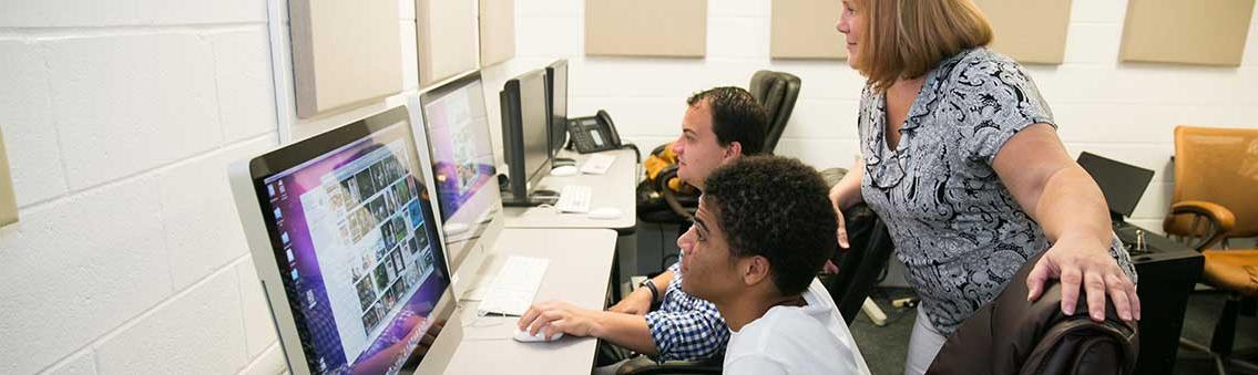 students on computer